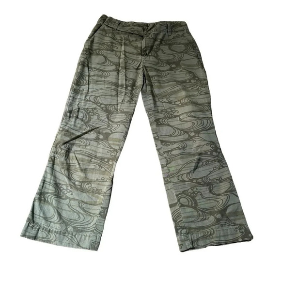 Patagonia hiking pants khaki green hidden money pocket sz 8 - Picture 1 of 8